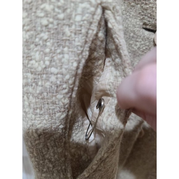 Coat VTG 1960s Betty Rose Green Wool Tweed Button Overcoat Long Womens Size xl - Picture 5 of 12